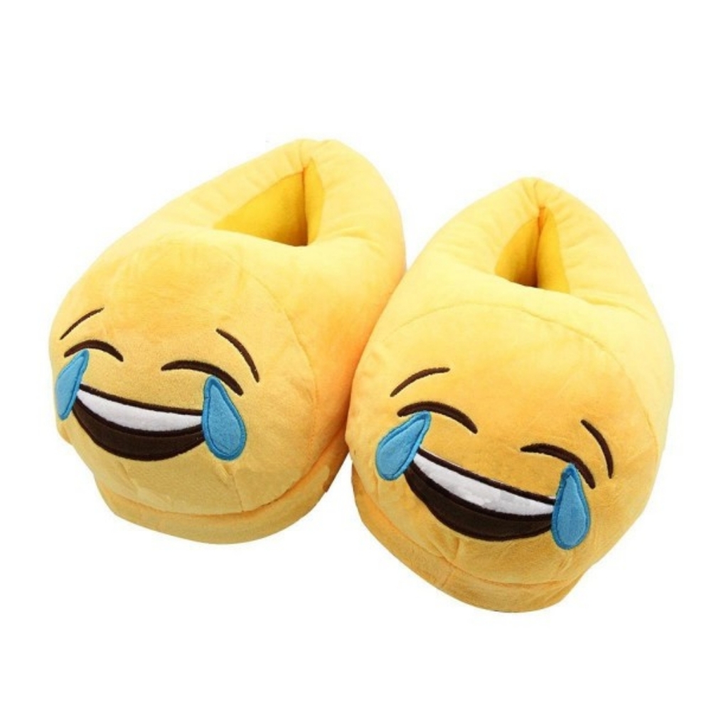 Never Worn Laughing Emoji Slippers One Size